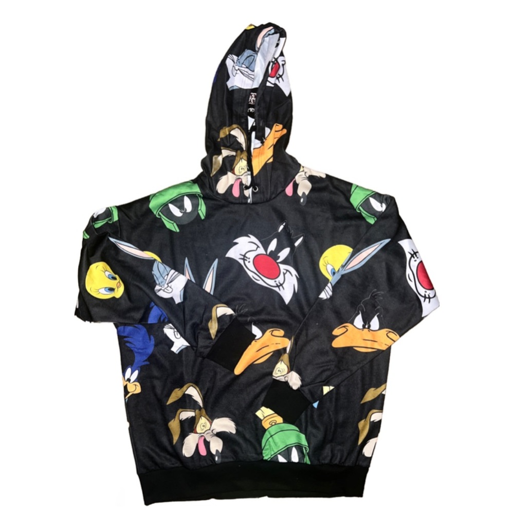 Dolls Kill x Looney Tunes Tooning In Oversized Hoodie Black NWT